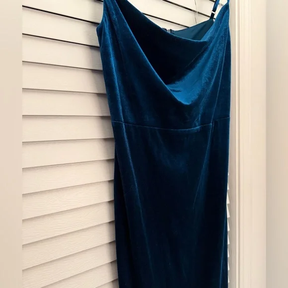 Taylor Velvet Dress - Dark Teal - Picture 4 of 8